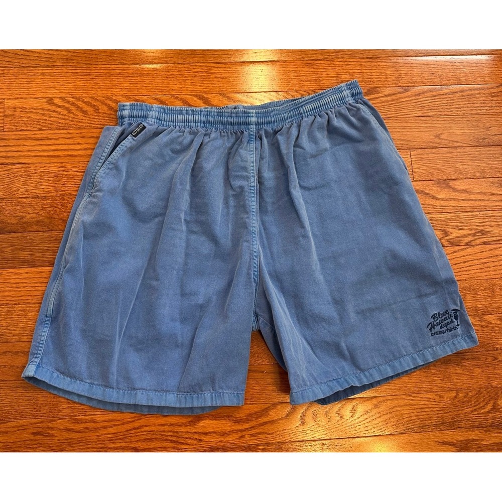 Vintage Crazy Shirts Shorts Mens 2XL Blue Hawaii Dyed Elastic Waist Beach Surf